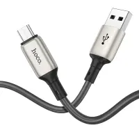 Data Cable Hoco X66 Howdy USB σε Micro-Usb 2.4A  Gray 1m