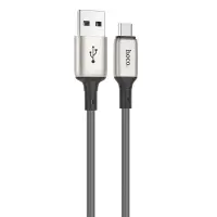 Data Cable Hoco X66 Howdy USB σε Micro-Usb 2.4A  Gray 1m