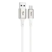 Data Cable Hoco X66 Howdy USB σε Micro-Usb 2.4A White 1m