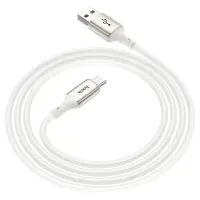 Data Cable Hoco X66 Howdy USB σε Micro-Usb 2.4A White 1m