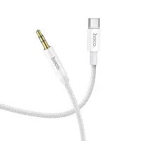 Audio Cable Hoco UPA19 Braided USB-C Male to 3.5mm Male 1m Silver