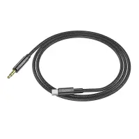 Audio Cable Hoco UPA19 Braided USB-C Male to 3.5mm Male 1m Black