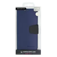 Book Case Goospery Sonata Diary Case for Apple iPhone 13 Pro Navy-Black