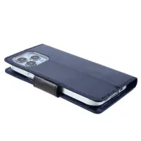 Book Case Goospery Sonata Diary Case for Apple iPhone 13 Pro Navy-Black