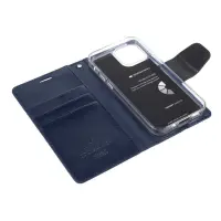 Book Case Goospery Sonata Diary Case for Apple iPhone 13 Pro Navy-Black