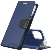 Book Case Goospery Sonata Diary Case for Apple iPhone 12/12 Pro Navy-Black