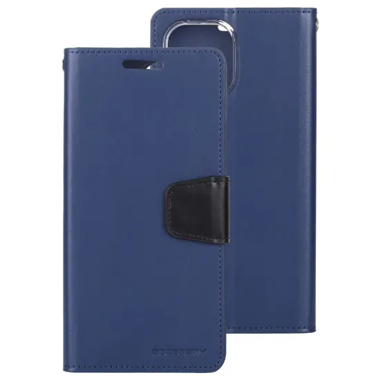 Book Case Goospery Sonata Diary Case for Apple iPhone 12 Pro Max Navy-Black