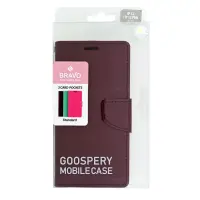 Book Case Goospery Bravo Diary for Apple iPhone 12/12 Pro Bordeaux