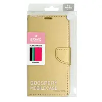 Book Case Goospery Bravo Diary for Apple iPhone 12 Pro Max Gold