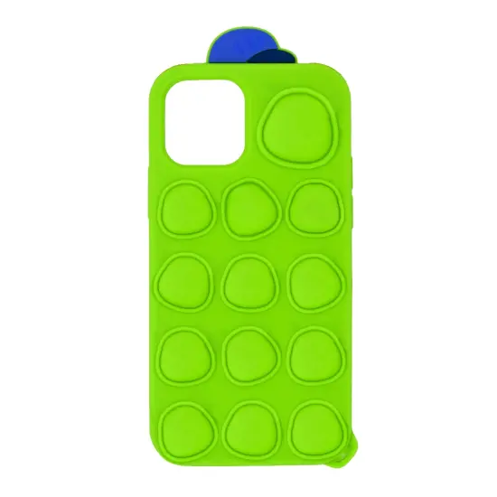 Ancus TPU Pop It Case with Strap for Apple iPhone 11 Pro Max Green with Design and Cord