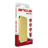 Book Case Ancus Magnetic Curve for Xiaomi Poco X3 GT TPU Gold