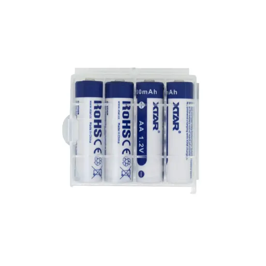 Rechargeable Battery Xtar AA 2200mAh Ni-MH 1.2V With Plastic Box Pcs 4