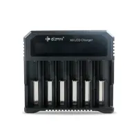 EiZfan X6 Battery Charger with display for Batteries from 10340 to 26650 and AAA / AA / A / SC / C 6 positions