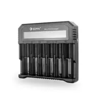 EiZfan X6 Battery Charger with display for Batteries from 10340 to 26650 and AAA / AA / A / SC / C 6 positions