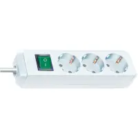 Power Strip Brennenstuhl  with 3 Inlet Sockets and On / Off Switch Cable 1.5 m IP20 White