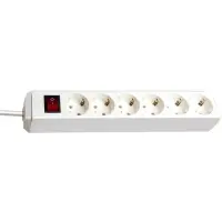 Power Strip Brennenstuhl  with 6 Inlet Sockets and On / Off Switch Cable 1.4 m IP20 White