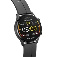 Smartwatch Maxcom FW54 Iron IP68 360mAh με 1.3” IPS Black Silicon Band