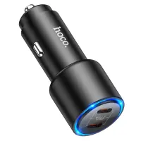 Car Charger Hoco NZ3 Clear Way 40W Fast Charging Dual USB-C PD 20W QC 3.0 Black