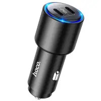 Car Charger Hoco NZ3 Clear Way 40W Fast Charging Dual USB-C PD 20W QC 3.0 Black