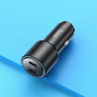 Car Charger Hoco NZ3 Clear Way 40W Fast Charging Dual USB-C PD 20W QC 3.0 Black