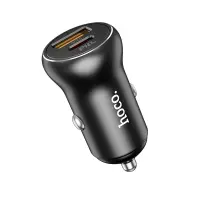 Car Charger Hoco NZ5 Smooth Road Dual USB Fast Charge PD30W QC3.0 USB-A 30W, USB-C 5V/5A Black