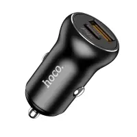 Car Charger Hoco NZ5 Smooth Road Dual USB Fast Charge PD30W QC3.0 USB-A 30W, USB-C 5V/5A Black