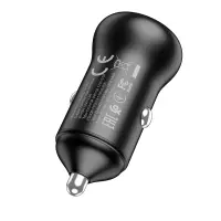 Car Charger Hoco NZ5 Smooth Road Dual USB Fast Charge PD30W QC3.0 USB-A 30W, USB-C 5V/5A Black