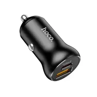 Car Charger Hoco NZ5 Smooth Road Dual USB Fast Charge PD30W QC3.0 USB-A 30W, USB-C 5V/5A Black