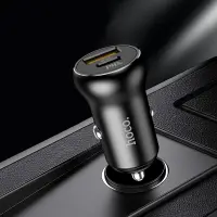 Car Charger Hoco NZ5 Smooth Road Dual USB Fast Charge PD30W QC3.0 USB-A 30W, USB-C 5V/5A Black