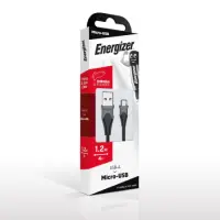 Energizer Bicolor 2.4A Micro-Usb 1.2m Connection Cable Black