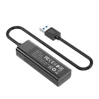 Hub USB Hoco HB25 4 in 1 Easy display USB3.0 to USB3.0 x 1 and USB2.0 x 3 Black