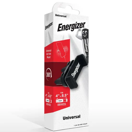 Energizer CKB 4 "-6.5" Car Air Duct Holder Black