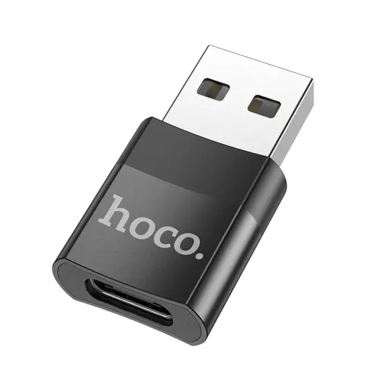 Hoco UA17 Adapter USB 3.0  to USB-C Black supports OTG function 2A / 3A / 60W charging