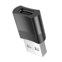 Hoco UA17 Adapter USB 3.0  to USB-C Black supports OTG function 2A / 3A / 60W charging