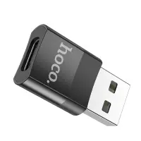 Hoco UA17 Adapter USB 3.0  to USB-C Black supports OTG function 2A / 3A / 60W charging