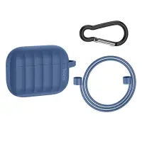 Hoco WB22 Glory Series Silicone Protective Case Dark Blue for AirPods 2021 (3rd generation) with Hook