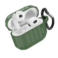 Hoco WB22 Glory Series Silicone Protective Case Dark Green for AirPods 2021 (3rd generation) with Hook