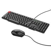 Hoco GM16 Business Wired Keyboard and Mouse 104 Keys Black