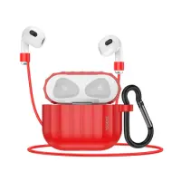 Hoco WB22 Glory Series Silicone Protective Case Red for AirPods 2021 (3rd generation) with Hook