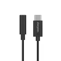 Hands Free Energizer Adapter C112CABK USB-C in 3.5 mm Compatible with all USB-C Devices Black