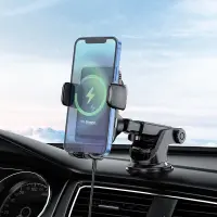 Hoco CA84 Avangard Smart Wireless Charging Car Hoco S35 Smart Alignment Car Holder 5W - 15W 4.5'' to 6.7''