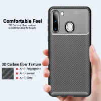 Case Ancus AutoFocus Carbon Fiber για Samsung SM-A215F Galaxy A21 Black