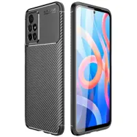 Case Ancus AutoFocus Carbon Fiber για Xiaomi Redmi Note 11T 5G  Note 11s 5G  Poco M4 Pro 5G Black