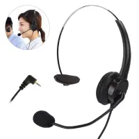 Wired Headset Noozy Black-Silver 2,5mm with Microphone for DECT Telephones