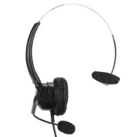 Wired Headset Noozy Black-Silver 2,5mm with Microphone for DECT Telephones