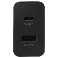 Travel Charger Samsung EP-TA220NBEGEU USB-A και Θύρα USB-C 35W Black