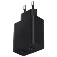 Travel Charger Samsung EP-TA220NBEGEU USB-A και Θύρα USB-C 35W Black