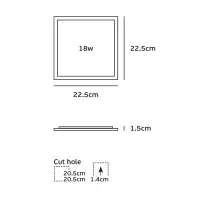 LED Panel Light VK/04080/W/C 22.5χ22.5 cm with White Frame 18W 4000K 1440 Lumen