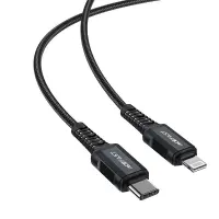 Data Cable Acefast C4-01 USB-C to Lightning Braided 3.0A 30W Apple Certified MFI 1.8m Black