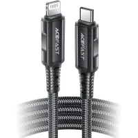 Data Cable Acefast C4-01 USB-C to Lightning Braided 3.0A 30W Apple Certified MFI 1.8m Black